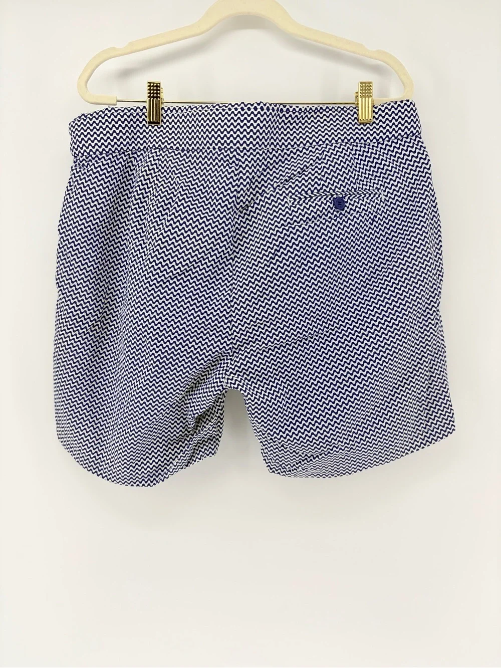 Frescobol Carioca Navy Chevron Pattern Shorts 36 “Long” 8” Inseam